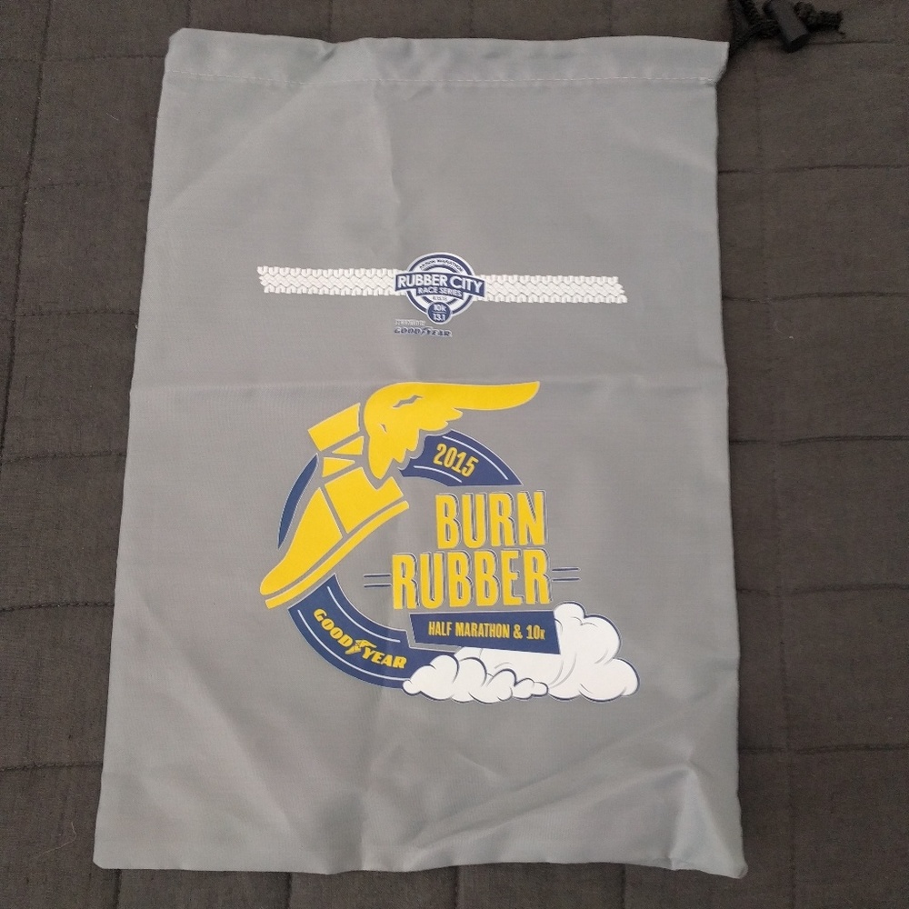 Inagural 2015 Akron Goodyear half marathon bag